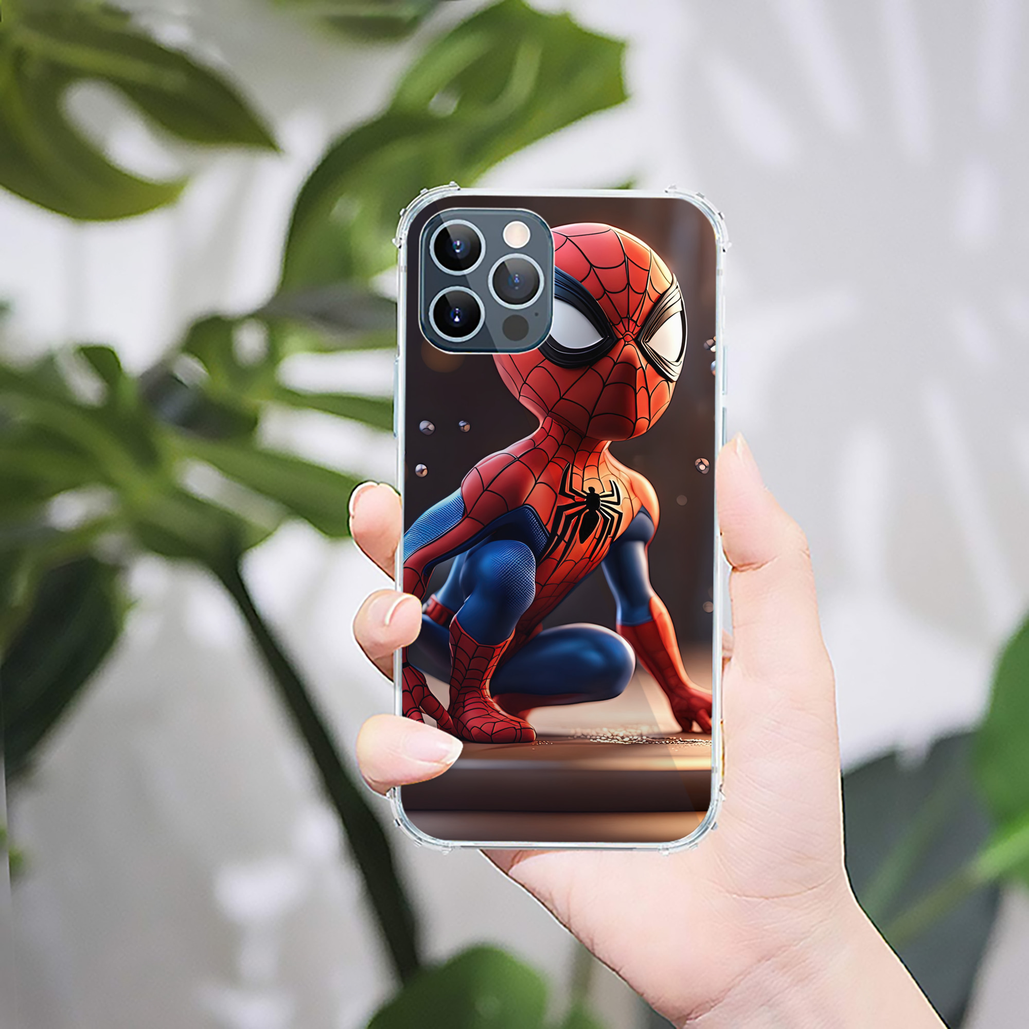 （画像用） Spider Man スパイダーマン 【iPhone 12シリーズ対応】透明スマホケース（クリアソフトケース）
